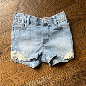 Genuine Kids by Oshkosh | Denim Kids Shorts with Lace Trim